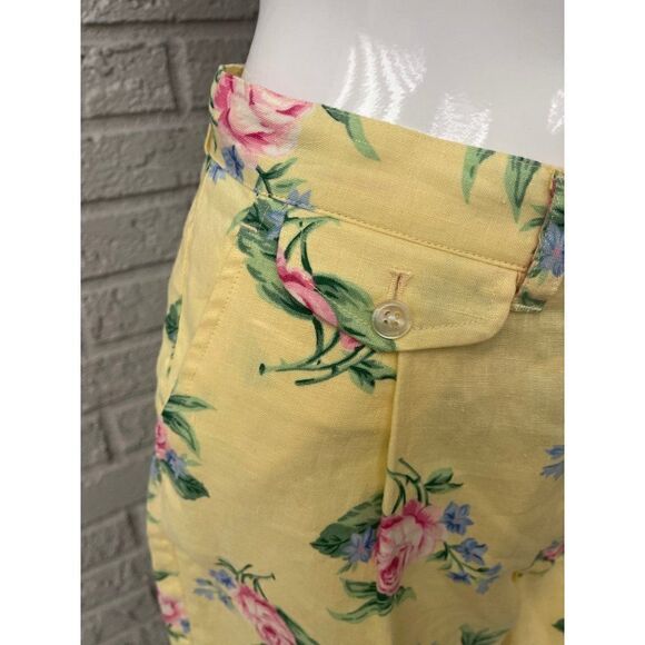 LAUREN Ralph Lauren Petite Linen Multicolored Floral Shorts Size 6P - Picture 9 of 11